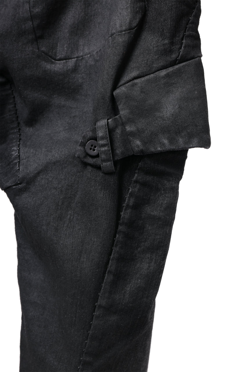 画像をギャラリービューアに読み込む, masnada SLIM JEANS / REPURPOSED STRETCH (BLACK HAND SMEARED RESIN)