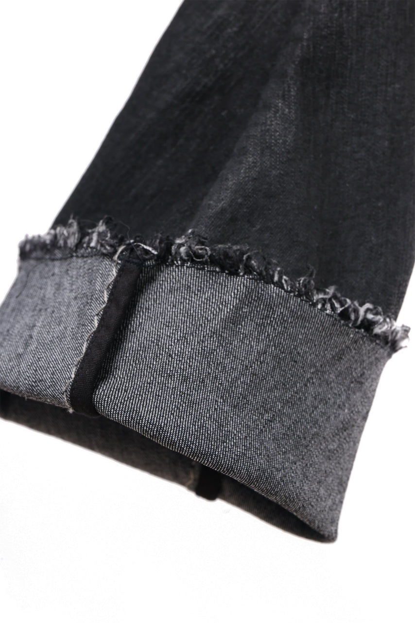 画像をギャラリービューアに読み込む, masnada SLIM JEANS / REPURPOSED STRETCH (BLACK HAND SMEARED RESIN)