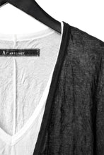 画像をギャラリービューアに読み込む, A.F ARTEFACT CRUMPLE DOUBLE LAYER JERSEY V-NECK L/S (BLACK×WHITE)