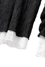 画像をギャラリービューアに読み込む, A.F ARTEFACT CRUMPLE DOUBLE LAYER JERSEY V-NECK L/S (BLACK×WHITE)