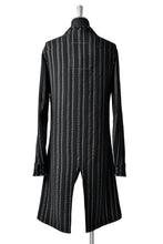 画像をギャラリービューアに読み込む, SOSNOVSKA LONG STRIPED SHIRT (BLACK×SILVER STRIPE)