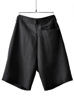 Load image into Gallery viewer, blackcrow linen-cotton woven short trousers (BLACK)