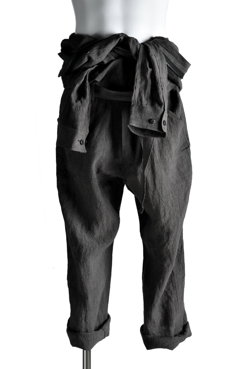 ISAMU KATAYAMA BACKLASH ROUGH LINEN JUMP-SUITS (GREY)の商品ページ