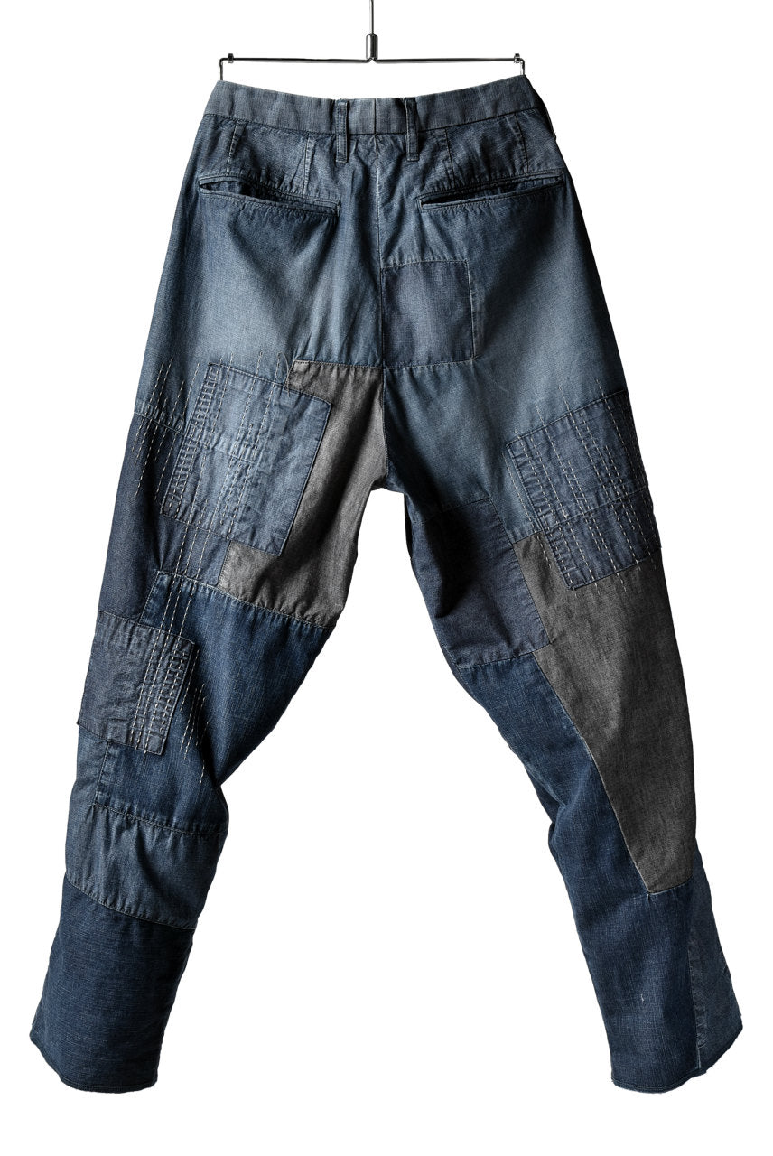 Load image into Gallery viewer, ISAMU KATAYAMA BACKLASH BORO TAPERED PANTS (INDIGO)