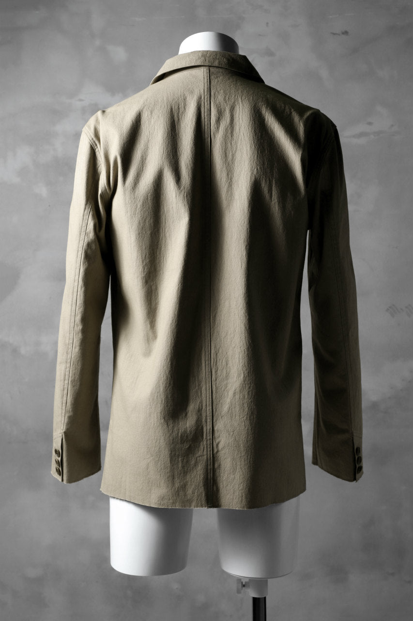 Load image into Gallery viewer, blackcrow worker shirt jacket / cotton woven (BEIGE)