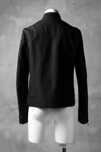 Load image into Gallery viewer, blackcrow riders zip jacket / linen&nylon woven (black)