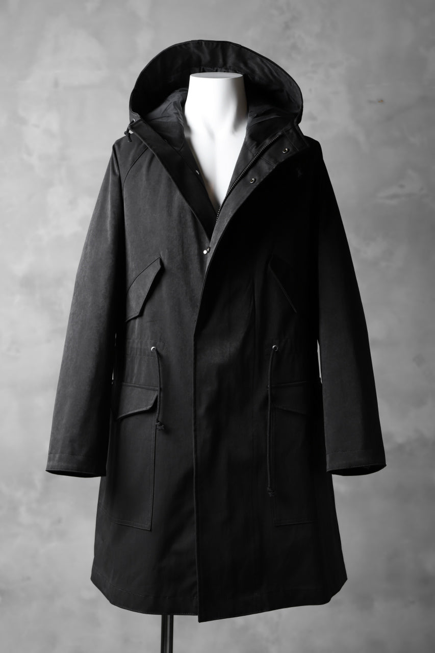 画像をギャラリービューアに読み込む, COLINA M-1948 HOOD PARKA COAT / HIGH DENSITY MILICLOTH (BLACK)