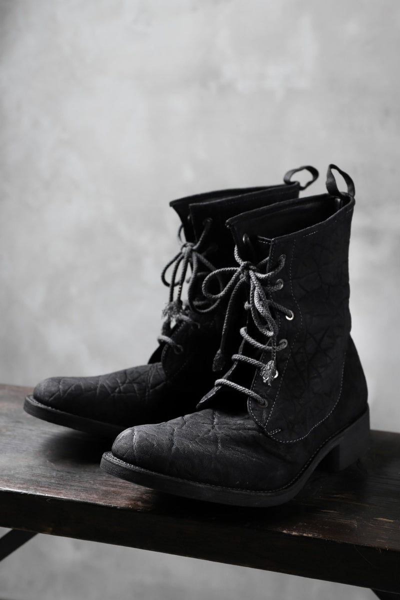 ierib exclusive LOGGER lace up boots / african elephant hand dyed 
