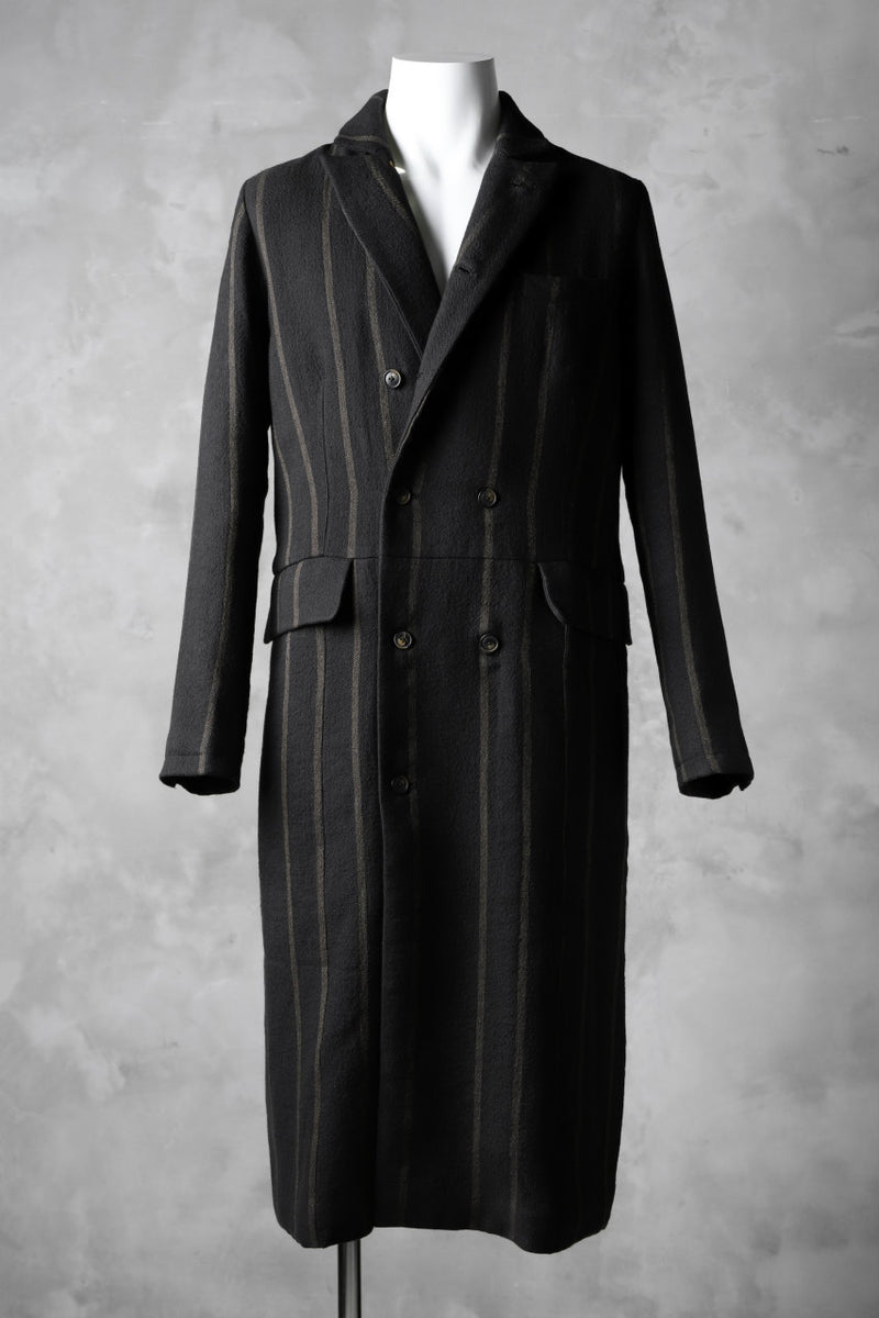Aleksandr Manamis Double Breasted Stripe Coatの商品ページ
