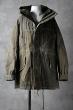 画像をギャラリービューアに読み込む, BACKLASH x LOOM exclusive RECONSTRUCTIVE HOODED JACKET / VINTAGE MILITARY CANVAS