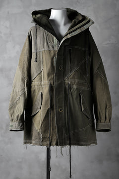 画像をギャラリービューアに読み込む, BACKLASH x LOOM exclusive RECONSTRUCTIVE HOODED JACKET / VINTAGE MILITARY CANVAS