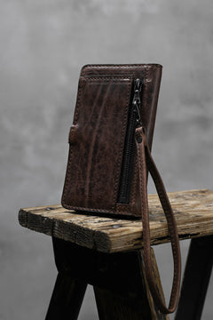 Load image into Gallery viewer, ISAMU KATAYAMA BACKLASH SMART PHONE CASE/PURSE / ITALY DOUBLE SHOULDER (DARK BROWN)