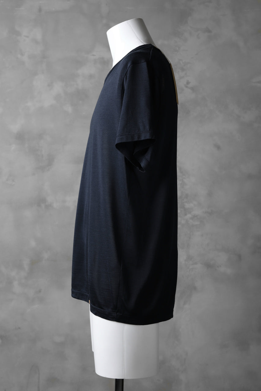 画像をギャラリービューアに読み込む, COLINA WASHABLE SILK TEE (NAVY)