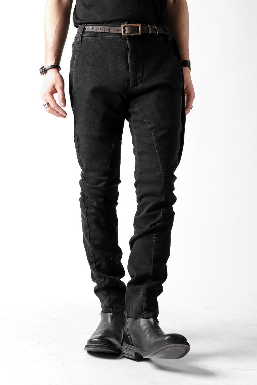画像をギャラリービューアに読み込む, thomkrom OVER LOCKED SLIM TROUSERS / FADE STRETCH DENIM (BLACK)