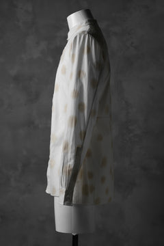 画像をギャラリービューアに読み込む, Aleksandr Manamis Raw Hallf Collar Shirt / Tea Stain Dot