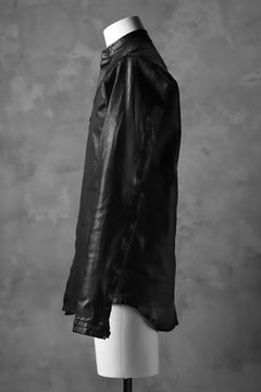 Load image into Gallery viewer, ISAMU KATAYAMA BACKLASH exclusive LEATHER SHIRT / ITALY SHOULDER 0.6mm (BLACK)