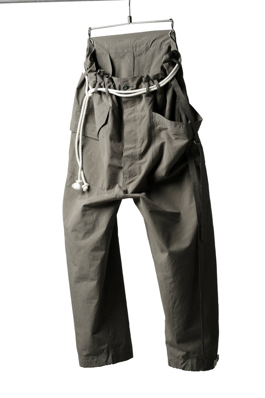 画像をギャラリービューアに読み込む, ISAMU KATAYAMA BACKLASH WIDE TAPERED PANTS / SALT SHRINKAGE TYPEWRITER CLOTH