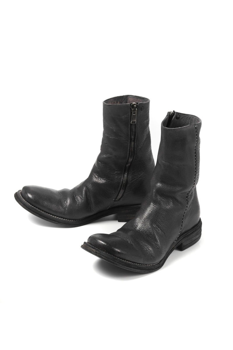incarnation exclusive BUFFALO LEATHER HAND STITCH SIDE ZIP BOOTS 