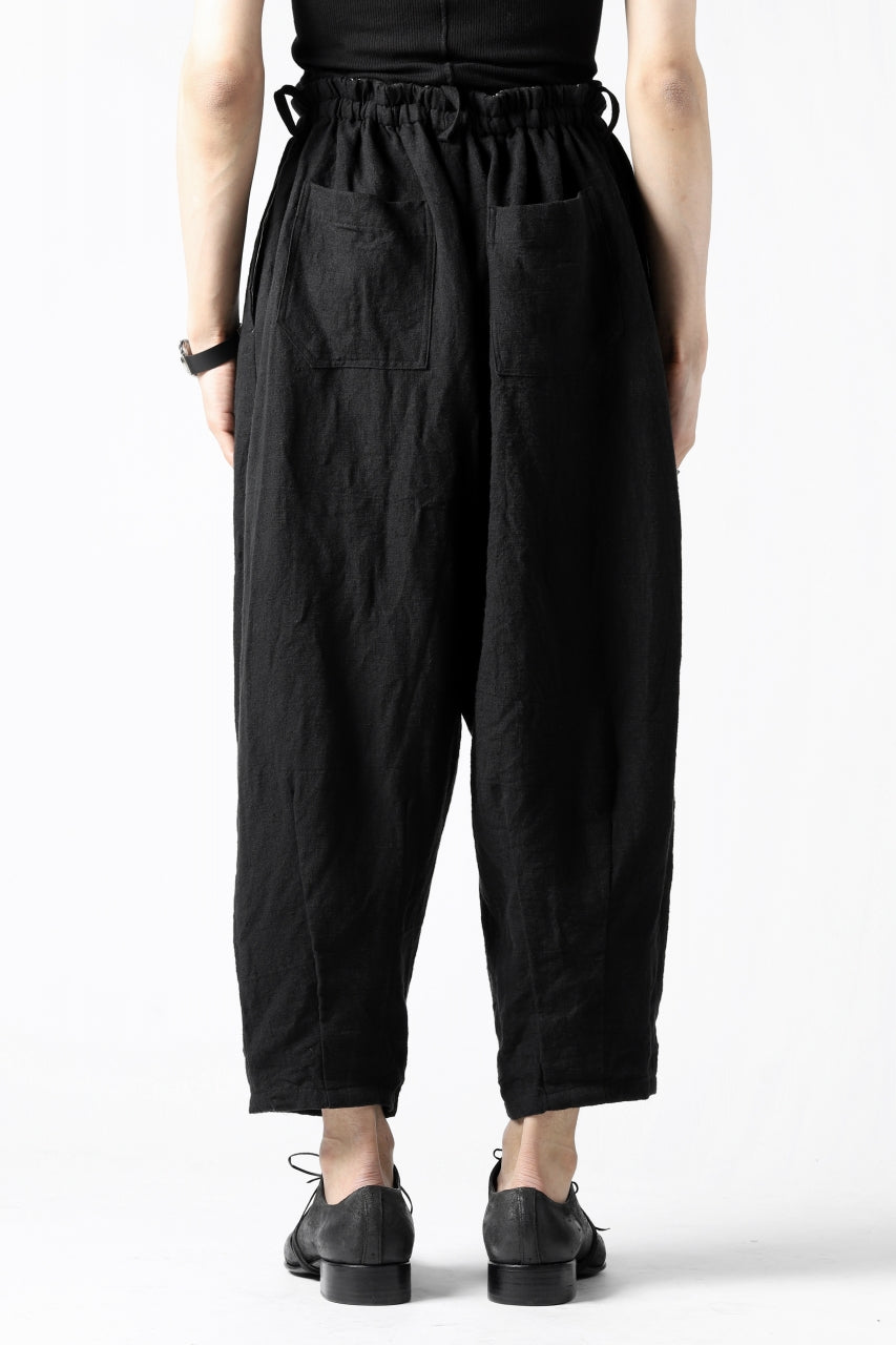 画像をギャラリービューアに読み込む, YUTA MATSUOKA easy darts pants / sofa linen (black)