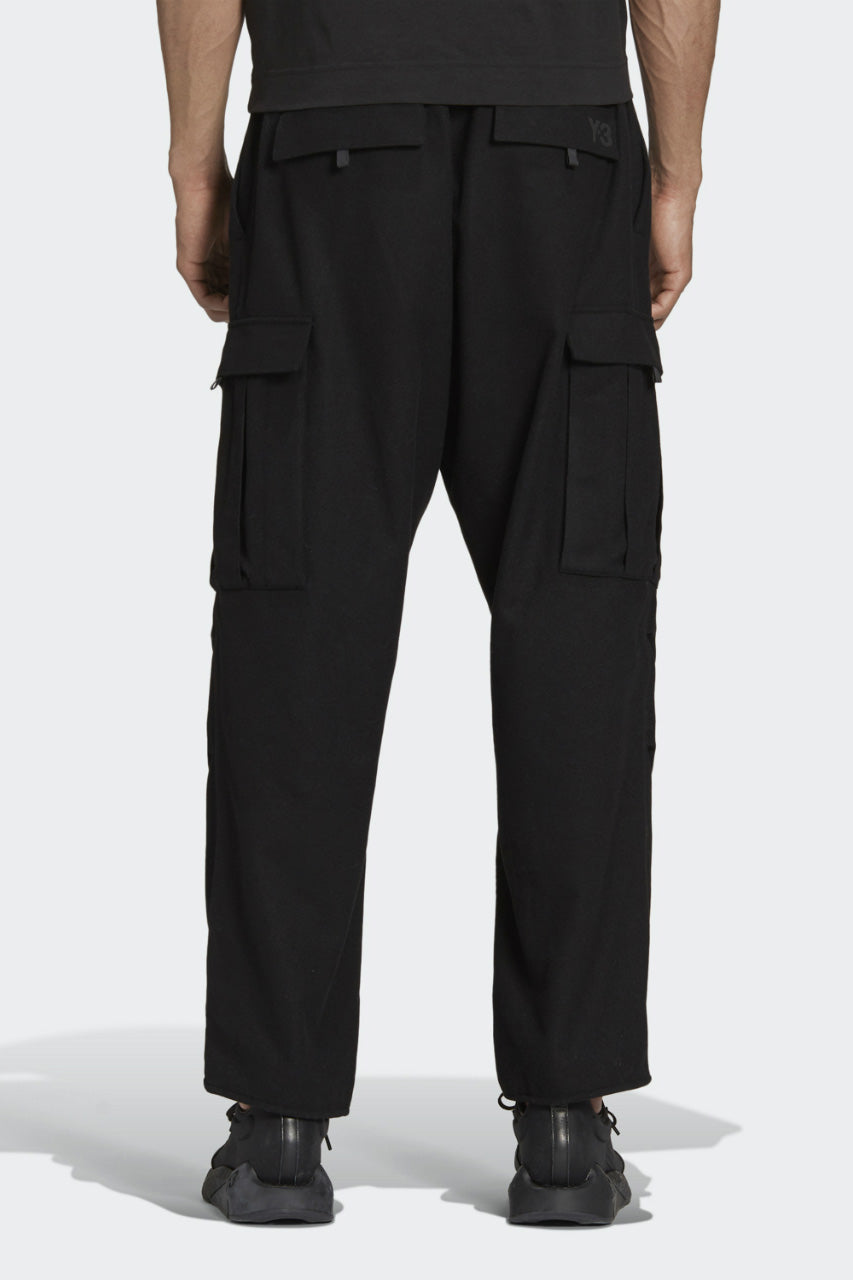 画像をギャラリービューアに読み込む, Y-3 Yohji Yamamoto CLASSIC CARGO PANTS / WOOL FLANNEL (BLACK)