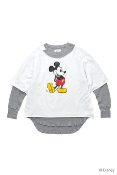 画像をギャラリービューアに読み込む, FACETASM × DISNEY Collaboration MICKEY DOCKING LAYER TOPS (WHITE)
