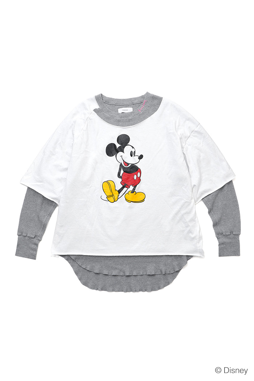 画像をギャラリービューアに読み込む, FACETASM × DISNEY Collaboration MICKEY DOCKING LAYER TOPS (WHITE)