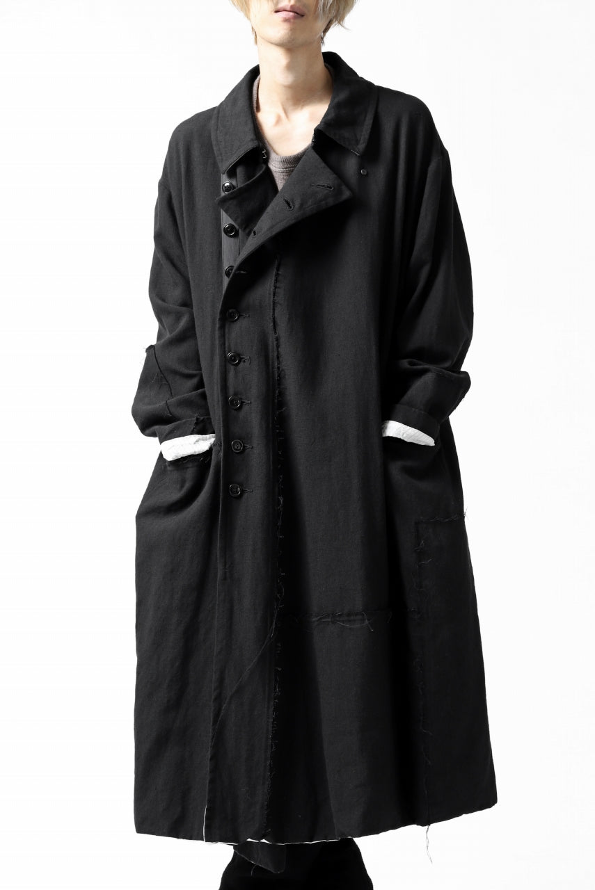 画像をギャラリービューアに読み込む, KLASICA HM-C DOUBLE BREASTED COAT / MONOTONE HOUND TOOTH (BLACK)