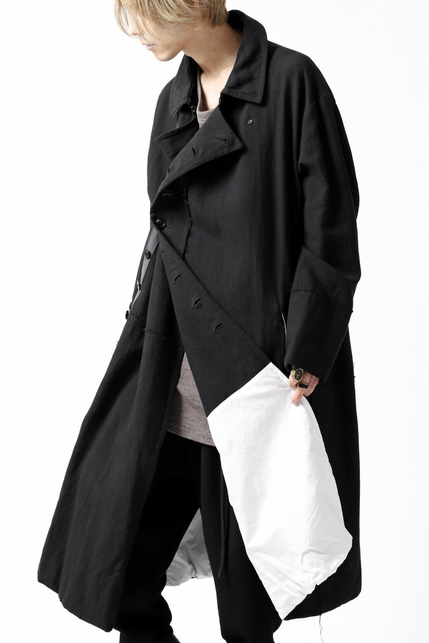 画像をギャラリービューアに読み込む, KLASICA HM-C DOUBLE BREASTED COAT / MONOTONE HOUND TOOTH (BLACK)