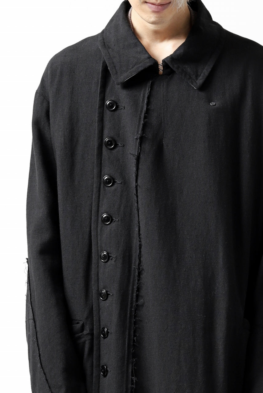 画像をギャラリービューアに読み込む, KLASICA HM-C DOUBLE BREASTED COAT / MONOTONE HOUND TOOTH (BLACK)
