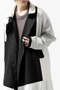 画像をギャラリービューアに読み込む, KLASICA HM-C DOUBLE BREASTED COAT / MONOTONE HOUND TOOTH (BLACK)