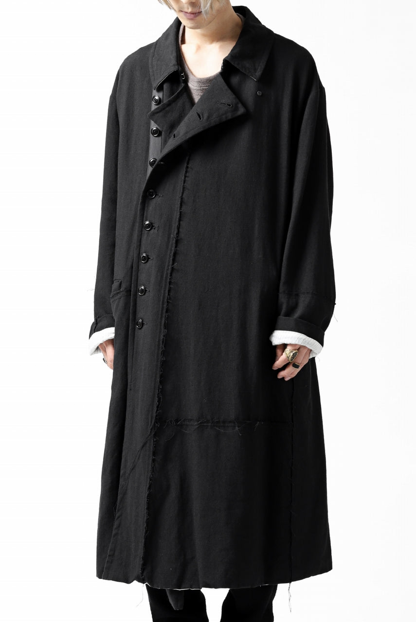 画像をギャラリービューアに読み込む, KLASICA HM-C DOUBLE BREASTED COAT / MONOTONE HOUND TOOTH (BLACK)