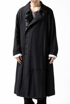画像をギャラリービューアに読み込む, KLASICA HM-C DOUBLE BREASTED COAT / MONOTONE HOUND TOOTH (BLACK)