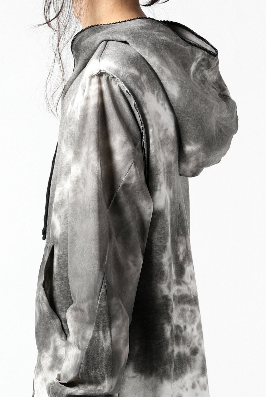 画像をギャラリービューアに読み込む, thomkrom DYEING SWITCH ZIPPER HOODIE (MARBLE)