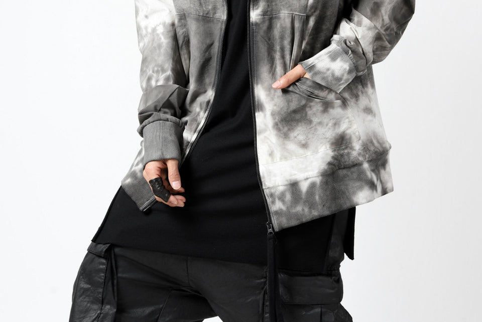 画像をギャラリービューアに読み込む, thomkrom DYEING SWITCH ZIPPER HOODIE (MARBLE)