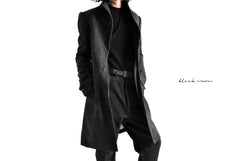 Load image into Gallery viewer, blackcrow standcollar tailorcoat (wool dark check)