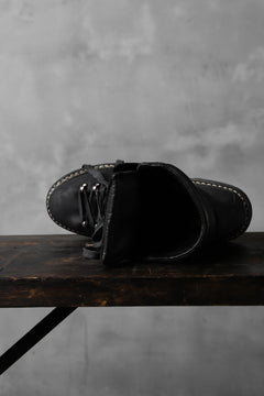 画像をギャラリービューアに読み込む, A DICIANNOVEVENTITRE A1923 Norwegian Laced Boots SH2 / Cavallo Oilo (NERO)