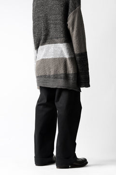 画像をギャラリービューアに読み込む, KLASICA GRIOTTE 2 TUCKED WIDE TROUSERS / CHINO CLOTH (BLACK)