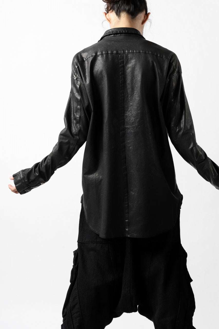 Load image into Gallery viewer, ISAMU KATAYAMA BACKLASH RELAXY LEATHER SHIRT-JACKET / ITALY SHOULDER 0.6mm