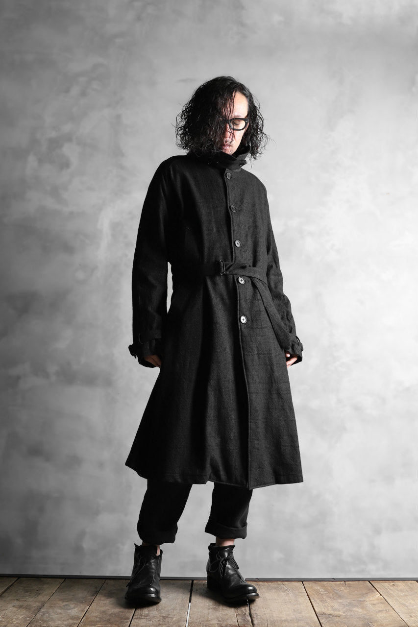 Load image into Gallery viewer, KLASICA DARK CHECK FR-US'40 COAT / WASH OUT MIX WEAVE (DARK CHECK)