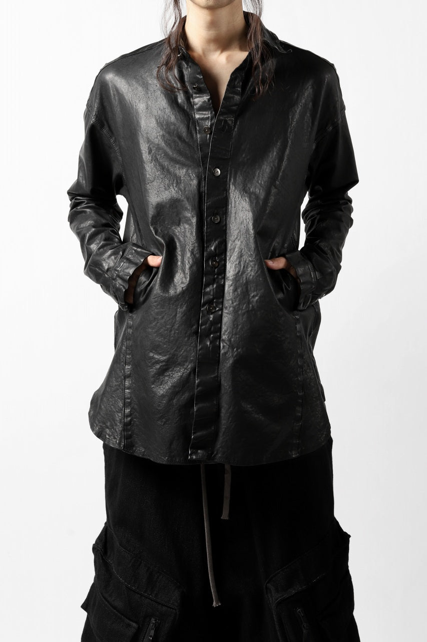 Load image into Gallery viewer, ISAMU KATAYAMA BACKLASH RELAXY LEATHER SHIRT-JACKET / ITALY SHOULDER 0.6mm