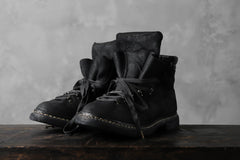 画像をギャラリービューアに読み込む, A DICIANNOVEVENTITRE A1923 Norwegian Laced Boots SH2 / Cavallo Oilo (NERO)