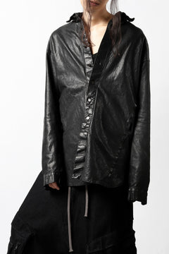 Load image into Gallery viewer, ISAMU KATAYAMA BACKLASH RELAXY LEATHER SHIRT-JACKET / ITALY SHOULDER 0.6mm