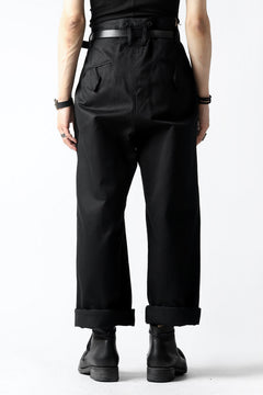 画像をギャラリービューアに読み込む, KLASICA GRIOTTE 2 TUCKED WIDE TROUSERS / CHINO CLOTH (BLACK)