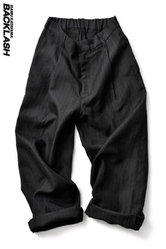 Load image into Gallery viewer, ISAMU KATAYAMA BACKLASH exclusive WIDE TROUSERS / JP-RAMIE (BLACK)