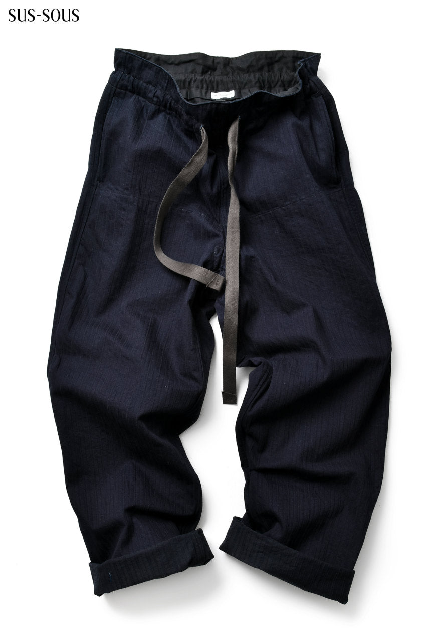画像をギャラリービューアに読み込む, sus-sous HM trousers with zukku (INDIGO)