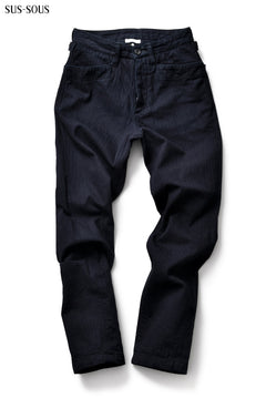 Load image into Gallery viewer, sus-sous horseman slim trousers with zukku (INDIGO)