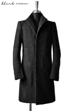 Load image into Gallery viewer, blackcrow standcollar tailorcoat (wool dark check)