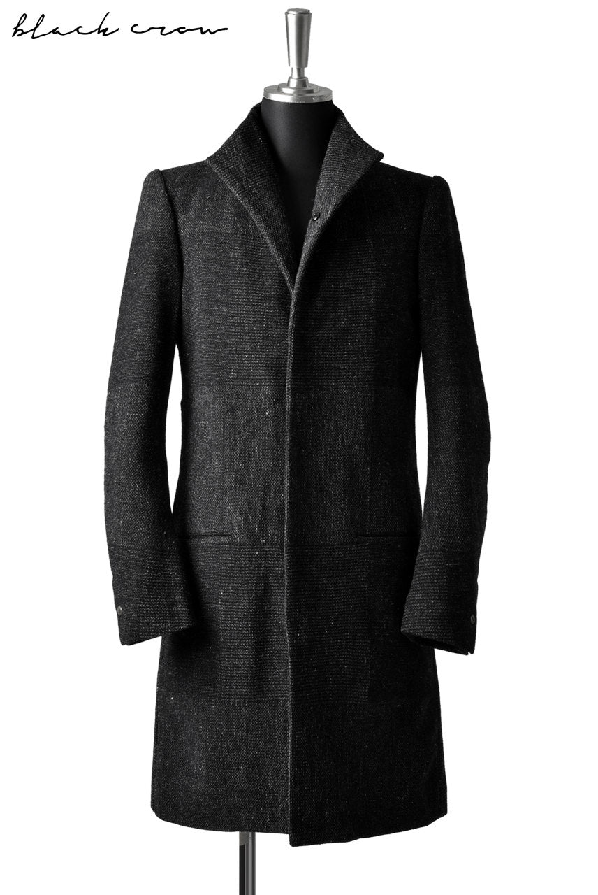 Load image into Gallery viewer, blackcrow standcollar tailorcoat (wool dark check)