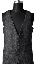 Load image into Gallery viewer, blackcrow tailor vest (wool linen fulling) (GREY)