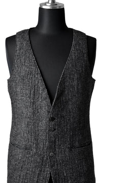Load image into Gallery viewer, blackcrow tailor vest (wool linen fulling) (GREY)